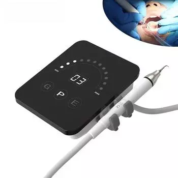 Стоматологический многофункциональный скалер Ультразвуковой скалер Стоматологический портативный очиститель Модернизированный сенсорный экран EU Plug чёрный