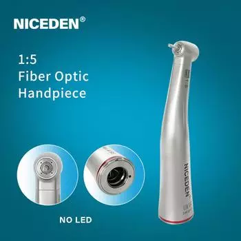 Стоматологический наконечник NICEDEN Contra Angle LED Fiber Optic Низкоскоростной Наконечник E-типа Кнопочный тип Патрон Наконечник1:5 without led