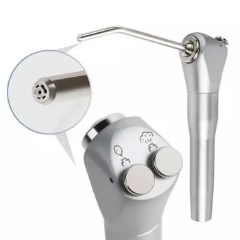 Стоматологический распылитель воздуха и воды, тройной 3-ходовой шприц, наконечник + 2 насадки, насадки, трубки серебряный