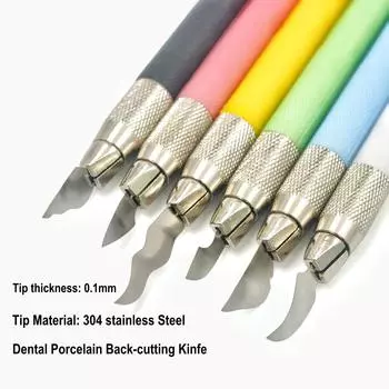 Стоматологический скальпель из нержавеющей стали для фарфора, нож для резки, карманный нож, нескользящий резак, гравировальные ножи толщиной 0,1 мм 1 piece green