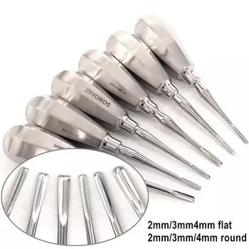 Стоматологический скребок для языка Достаточно минимально инвазивные инструменты для удаления зубов Элеватор для извлечения зубов Корневой лифт 1 piece 2mm round