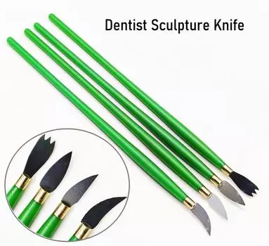 Стоматологический скульптурный нож Инструменты для резьбы по воску Керамический шпатель для смешивания фарфора Нож-лезвие Инструмент для стоматологической лаборатории 1 piece A