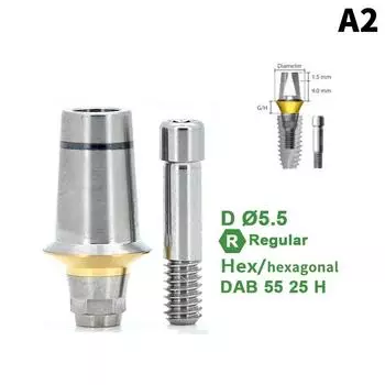 Стоматологический сплав прямой композитный реставрационный абатмент винт аксессуары для стоматологических принадлежностей Dentium A2