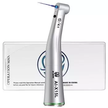 Стоматологический угловой наконечник AI-X15L 4:1 низкоскоростной оптический наконечник с уменьшенным зеленым кольцом для стоматолога