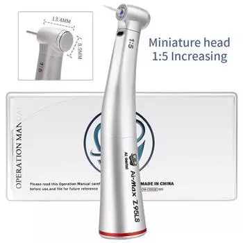 Стоматологический угловой наконечник AI-Z95LS Мини-головка 1:5. Увеличенный низкоскоростной наконечник с оптоволоконным кабелем