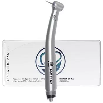 Стоматологический высокоскоростной наконечник из нержавеющей стали с одним распылителем воды без оптоволокна, подходит для стоматологического кресла с 2/4 отверстиями