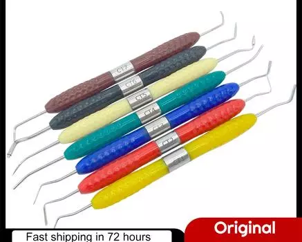 Стоматологический заполненный смолой реставрационный инструмент, наполнитель, нож для эстетической реставрации, силиконовая ручка, стоматологические инструменты 1pcs CT1