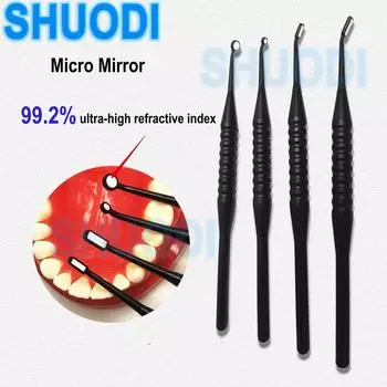 Стоматологическое микрозеркало-отражатель со съемной ручкой, дезинфицируемый автоклавируемый одонтоскоп, многофункциональные инструменты для проверки 1 pc tip 5mm