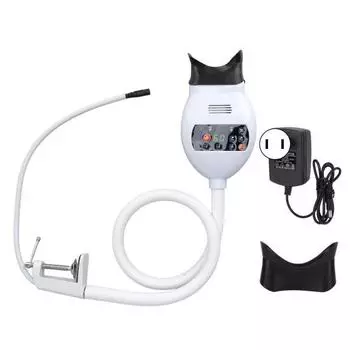 Стоматологическое отбеливание зубов холодным светом, 3 цвета, гибкая трубка, настольный зажим, осветляющий свет для зубов, вилка 100204 В, американская вилка US Plug