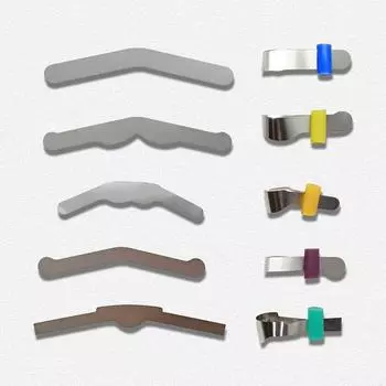 Стоматологическое отбеливание зубов Ретейнерное кольцо Металлическая матрица Стоматологические кольца Автоматические матрицы без ретейнера Металлические матрицы с замком 10 pcs Purple