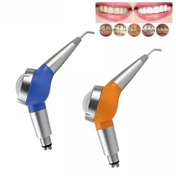 Стоматологическое отбеливание зубов Воздушно-водяной полировальный аппарат Odontologia Чистка зубов Воздушно-полировальный аппарат Пескоструйная очистка Prophy Jet Стоматологические инструменты 2 holes синий