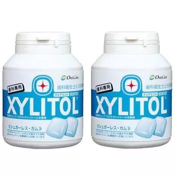 стоматологическое применение ксилит жевательная резинка бутылочка тип 90 штук [только для] (чистая мята) (2 куска)