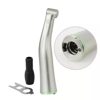 Стоматология 4:1 кнопочный светодиодный оптоволоконный внутренний распылитель, угловой наконечник серебряный