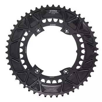 Stone 110bcd Двойная круговая передняя звезда Shimano 105 R7100 UT R8100 DA R9200 Шоссейный велосипед 46-32T,48-33T,50-34T,54-40T,52-36T,53-39T (48Т-33Т) чёрный