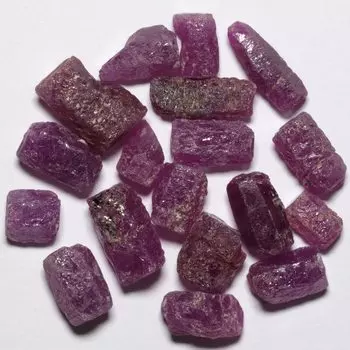 stone Natural mineral ruby gemstone 50ct [N2 Natural] / (Crystal approx. [approx. 4-10mm/long side], Origin Mozambique) красный