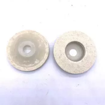Stone Waxing Wool Wheel Polishing Wheel Stainless Steel Mirror Polishing Wheel Angle Grinding Disc Felt Wheel Polishing Pad White cover 8cm