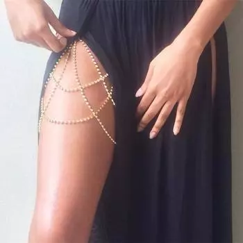 StoneFans эластичная сексуальная цепочка на ногу со стразами, украшения для тела, украшения для тела для женщин, для ночного клуба, кристаллическая цепочка для ног, аксессуары для тела, подарок Gold Leg Chain