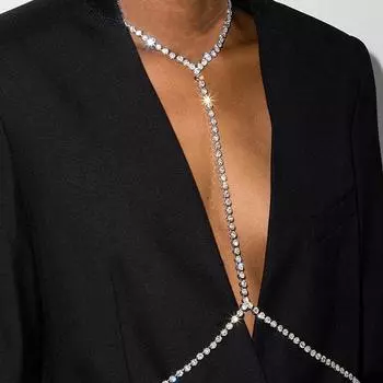 Stonefans, большое колье-колье, ожерелье для живота, Роскошное винтажное модное пляжное колье с кристаллами, цепочка на талию, бикини, украшения для тела, блестящие для женщин, подарки Gold Bra