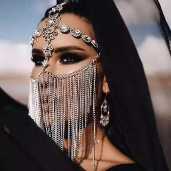 Stonefans Кристалл Лица Стразы Бахрома Маскарад Марди Гра Маска Кисточкой Ювелирные Изделия для Женщин Декоративные Волосы Лицо Цепи Вечерние Gold Mask