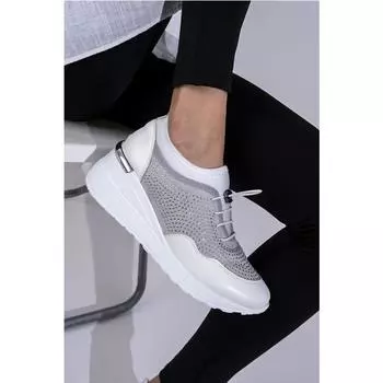 Stonestar Grey Stone Sneaker Заполненная подошва Белая спортивная обувь