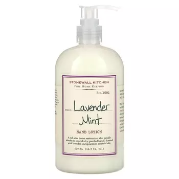 Stonewall Kitchen, Лосьон для рук, лаванда и мята, 16,9 жидких унций (500 мл)