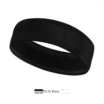 Stop Widening Non Slip Running Sweat Men and Women with Rui Outdoor Sports Cross-Border Head Sport Headband. Lingdong Silicone Hair FD-01-Black One size