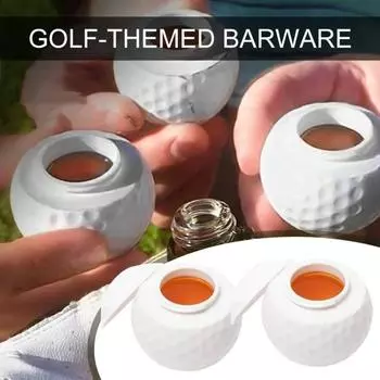 Стопка для гольфа из смолы, стопка для гольфа с крышкой, стопки в форме мяча для гольфа, подарок отцу, брату, любителям гольфа 2pcs