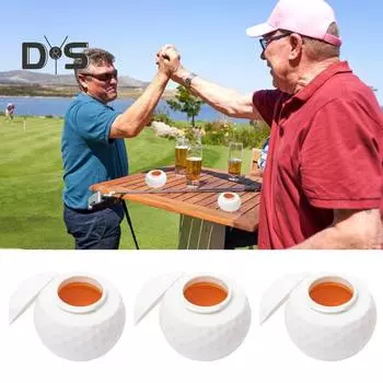 Стопка для гольфа из смолы, стопка для гольфа с крышкой, стопки в форме мяча для гольфа, подарок отцу, брату, любителям гольфа 2pcs
