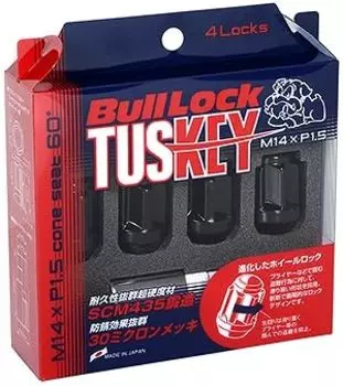 Стопорная гайка BullLock TUSKEY 4P черная T600B KYO-EI (Кёэй Сангё) М14ХП1.5