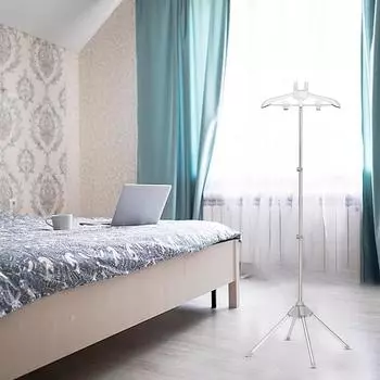 Стоячий масштабируемый держатель отпаривателя для одежды. Подставка для отпаривателя. Напольная гладильная стойка. Вешалка для одежды. серый