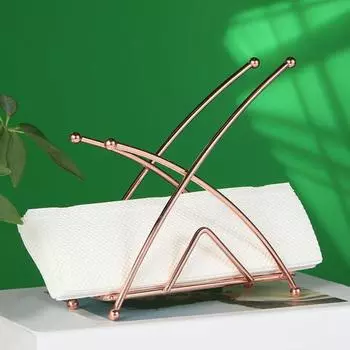 Стоячий металлический держатель для салфеток Yousheng, геометрический прочный утюг, обеденный стол, зажим для бумажных полотенец, зажим для салфеток, диспенсер-органайзер, кухонные принадлежности для дома и отеля золотистый
