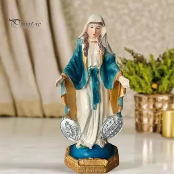 Стоящая статуя Девы Марии, статуэтка Богоматери из смолы, скульптура, домашний офис, книжная полка, украшение рабочего стола, орнамент, духовные дары A