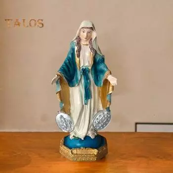 Стоящая статуя Девы Марии, статуэтка Богоматери из смолы, скульптура, домашний офис, книжная полка, украшение рабочего стола, орнамент, духовные дары A