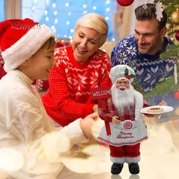 Стоящая статуя Санта-Клауса Рождественский орнамент Очаровательный внешний вид Яркие выражения лица Фигура шеф-повара Санта-Клауса Santa Claus