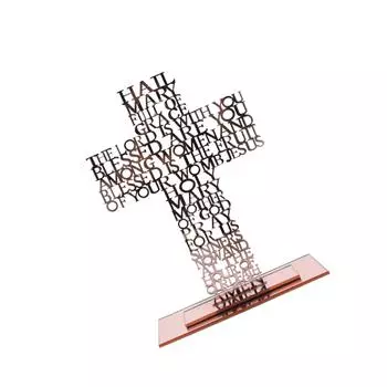 Стоящее Распятие Иисус Писания Крест Молитва Статуэтки Очаровательная Полка Домашний Декор серебряный