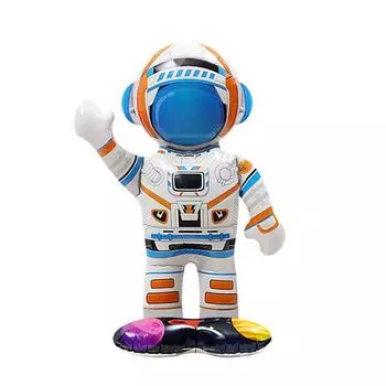 Стоящий Астронавт Воздушный Шар Космонавт Ракета Ракета Форма Воздушный Шар День Рождения 1