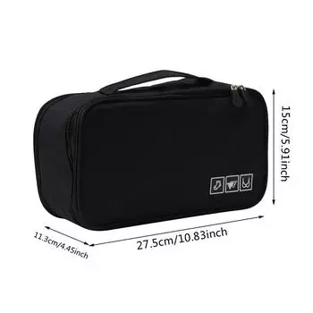 Storage Bags Oxford Cloth Portable Bra Storage Bag With Large Capacity Waterproof Underwear Socks Sorting And Storage синий