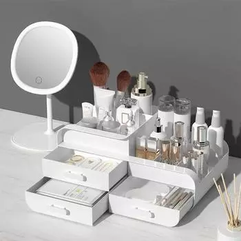 Storage Bathroom Organization Makeup Drawer Type Simple Boxes Organizing Sundries Storage Rack Manicure Tools Organizer Home. XL&6 белый