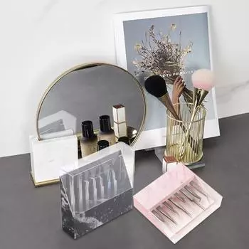 Storage Rack Dust-proof Sturdy Minimalistic Easy to Carry Reused Displaying Acrylic Flip-top Type 8-hole Lash Tweezers Holder for Home
