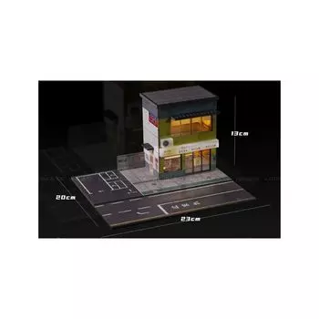 Store 24DY05 Model Parking Lot Diorama Mini Car 1/64 Two-story [Item] белый