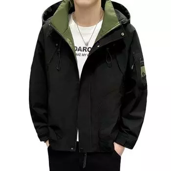 Stormtrooper Jacket for Men, Outdoor Workwear, Hooded Jacket for Men L бежевый