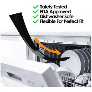 Крышка зазора для плиты, силиконовая резиновая полоска, термостойкий коврик, масло, пыль 30Inch чёрный