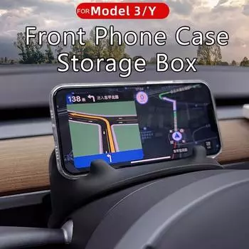 Stow Pocket 2024 для Tesla Steering Wheel Front Storage Box Держатель телефона для Model Y Аксессуары для салона автомобиля