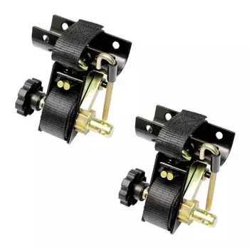 Стяжные ремни для лестницы с J-образным крючком, крепление на черную трубку 2 дюйма, выдвижная стяжка с храповым механизмом 1,5 дюйма X 7,5 футов