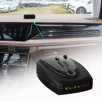 STR525 Радар-детектор оповещения на 360 градусов Скорость голоса Полночастотная скорость лазера