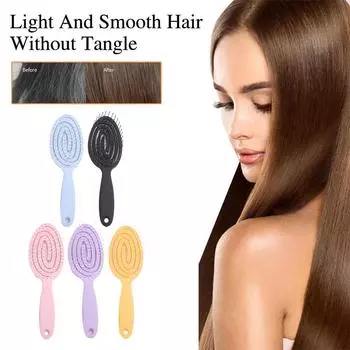 Straight Hair Comb Elliptical Mosquito Repellent Comb Hair Care Massage Hairdressing Comb Creative Hollowing Out Mosquito