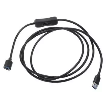 Straight-headed USB 3.0 Extension Cable Cord with On h Support Data Transfer & Power Supply for USB-powered Fan 200CM