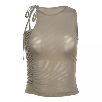 Странная киска в том же стиле хаки с высоким поясом халтер Khakis M