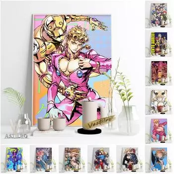 Странные приключения ДжоДжо, классический популярный плакат с комиксами, японский аниме, персонаж, принт, изображение отаку, украшение для спальни, дома 21cm30cm NoFrame