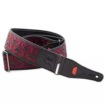 STRAPS Guitar Strap Width Length DELUXE Red RightOn! 6cm, 95~150cm